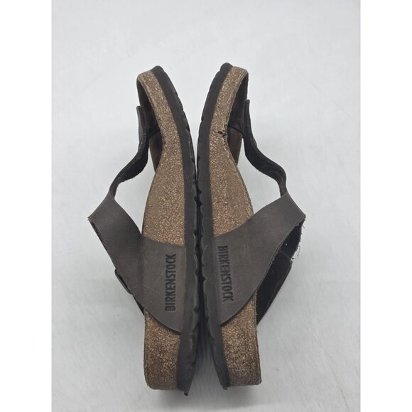 Birkenstock Gizeh Sandals Womens Size 7 EU 38 Brown Thong Cork Footbed Germany - Picture 14 of 16
